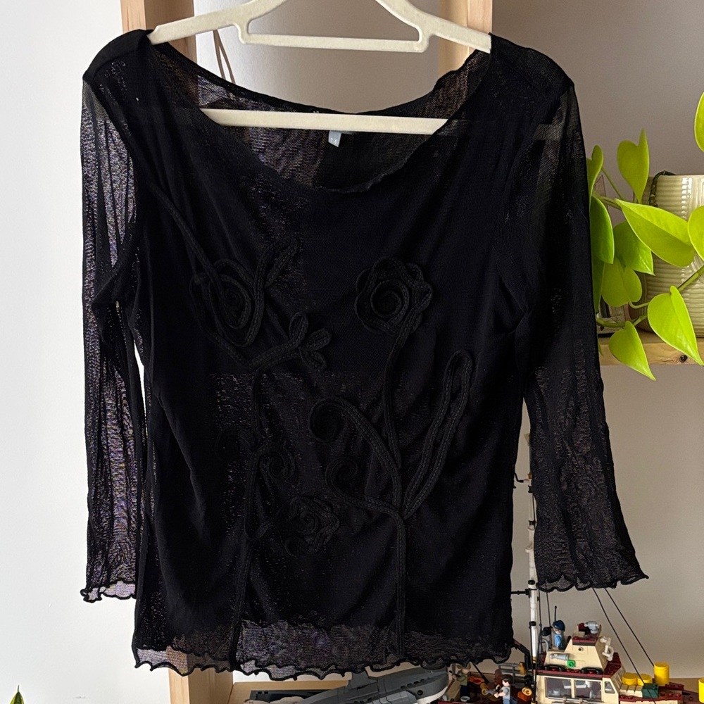 Elegant Black Lace Top
